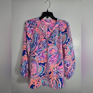 Lilly Pulitzer Colorful Paisley Top